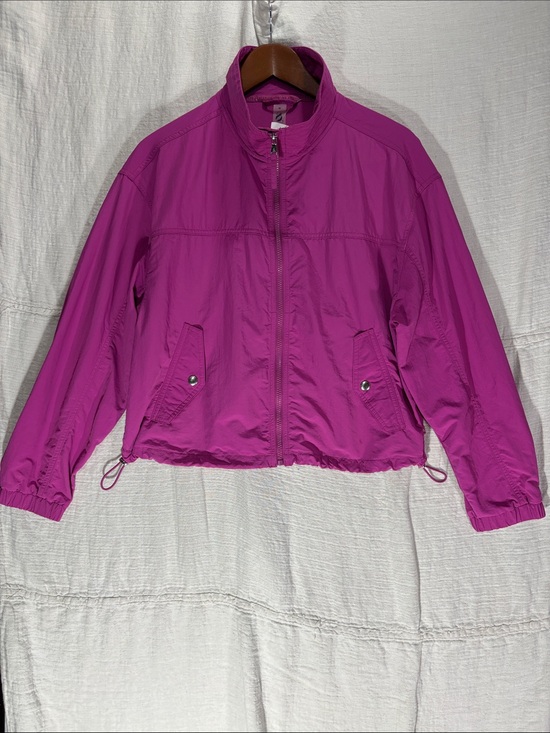 Lou & Grey Jackets & Blazers - NWT Lou & Grey Fuchsia Zip-Front Windbreaker Jacket Size M Sport Utility